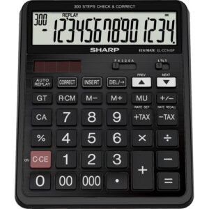 Sharp - EL-CC14GP - 14 Digit Calculator - Black