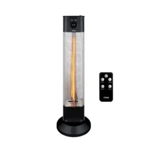 Mika patio Heater, 650W-2000W, With Remote, Black