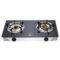 Mika Gas Stove, Table Top, Glass Top, Double Burner, Black