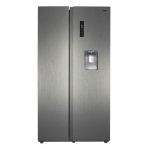 MIKA Fridge, 562L, 2 Door Side By Side, No Frost (Frost Free), INVERTER Compressor, Inox Line Brush