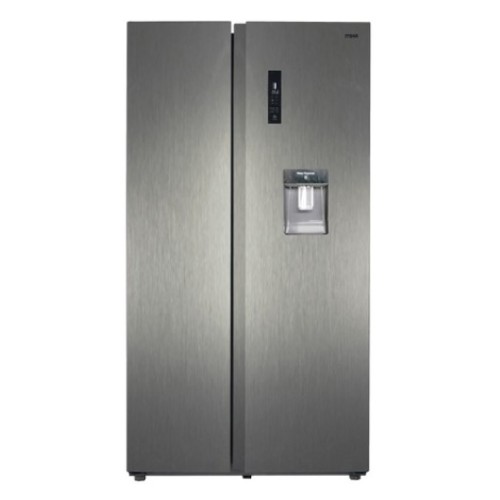 MIKA Fridge, 562L, 2 Door Side By Side, No Frost (Frost Free), INVERTER Compressor, Inox Line Brush