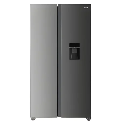 MIKA Fridge, 595L, 2 Door Side By Side, No Frost (Frost Free), INVERTER Compressor, Inox Line Brush