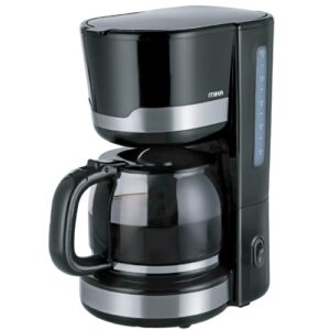 MIKA Coffee Maker, Manual, 12 Cups, 1000W, Black & Stainless Steel