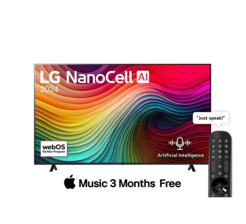 LG 65" 65NANO80T6A NanoCell TV 4K - WebOS24, Magic Remote, HDR10 Pro