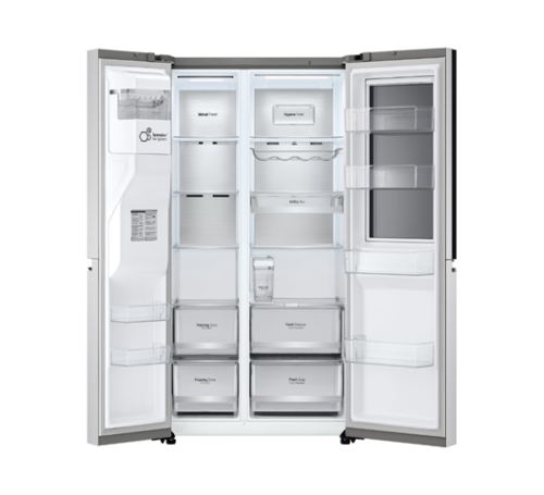 LG GC-X267MSEW Side by Side Fridge, 635L - InstaView Door-in-Door™, Inverter Linear Compressor