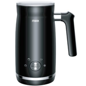 Mika Milk frother & warmer ,360º cordless ,Black with SS trim