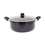 HomeWay  Non-Stick Cooking pot with Glass Lid 30cm