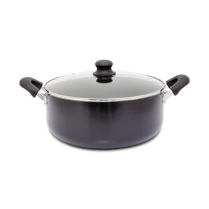 HomeWay  Non-Stick Cooking pot with Glass Lid 30cm