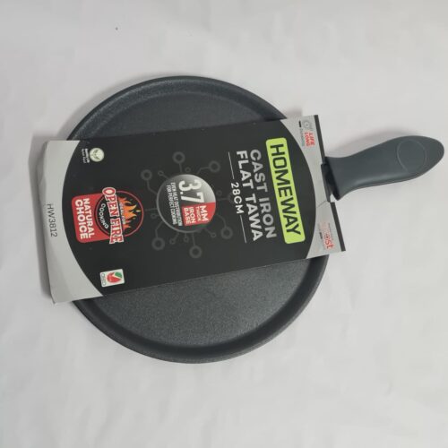 HOMEWAY Cast iron Flat Tawa 28cm